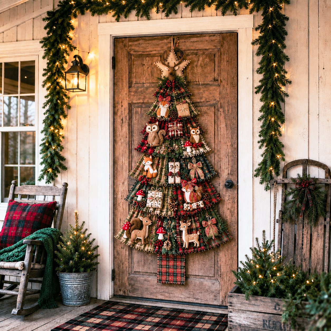 🎄Beginner-Friendly DIY Oversized Patchwork Christmas Tree Door Hanging Kit