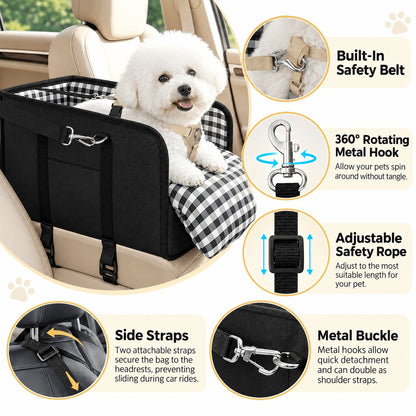 🐾 50% OFF Center Console Pet Booster Seat – Cozy Travel Seat for Small Dogs & Cats 🚗