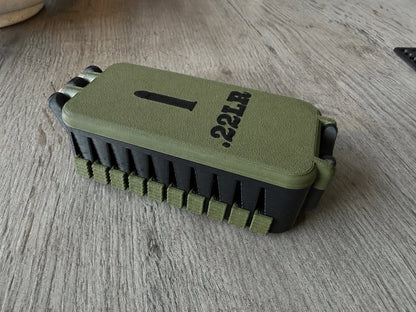 💥🔥Quick Access Ammo Storage Box – 50 Round Lift-Up Design Cartridge Organizer for Range & Storage