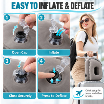 ✈️ Inflatable Airplane Sleep Pillow – Sleep Better on Every Flight
