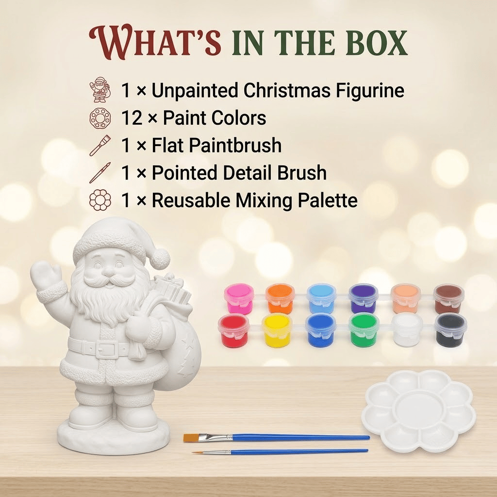 - 🎨 Beginner-Friendly DIY Christmas Figurine Painting Kit | Create Your Own Festive Holiday Decorations 🎄💕
