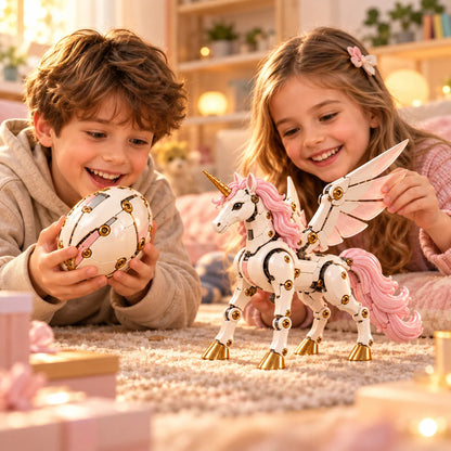 🦄 2-in-1 Transforming Mechanical Unicorn Egg – Winged Fantasy Figure🥚