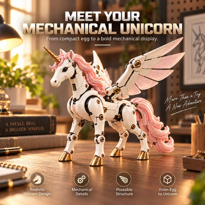 🦄 2-in-1 Transforming Mechanical Unicorn Egg – Winged Fantasy Figure🥚