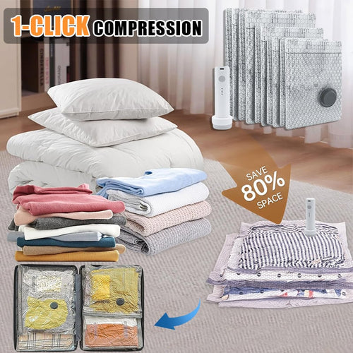 🏅75K+ Sold ⚡️Last Day Special Price 🎁Cordless Travel Vacuum Storage Compression Bag Set