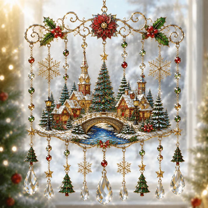 🎄 Limited-Time 50% OFF – Christmas Wind Chime with Crystal Drops🔔