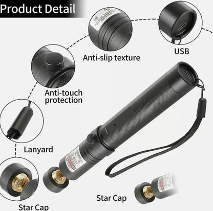 Rechargeable Green Laser Pointer/ Line Light Flashlight Long Distance Range for TV/LED/LCD Screens  Flashlights Presentation, Laser Pointer Cat Toy，Office / Outdoors / Astronomic / Construction SummerVibes petlovers