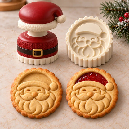 Christmas Jam Cookie Press – Festive Character Handles & Embossed Designs