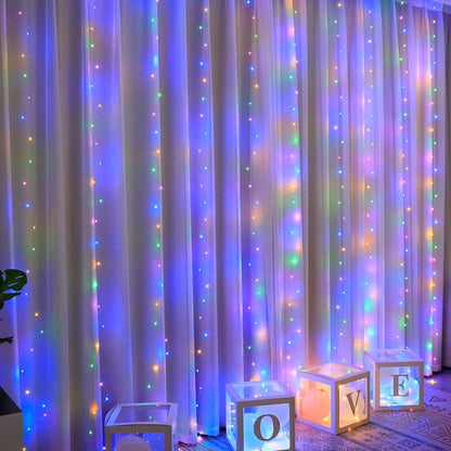 ✨ Remote Controlled LED Curtain Fairy Lights | 9.8×9.8ft
