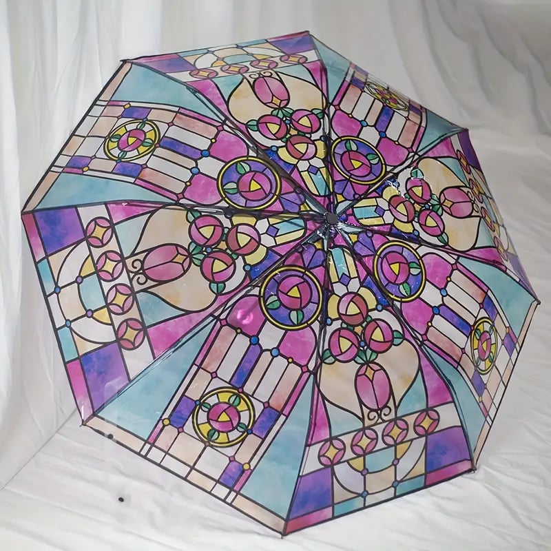 🌈Cathedral Art Stained‑Glass Inspired Automatic Umbrella
