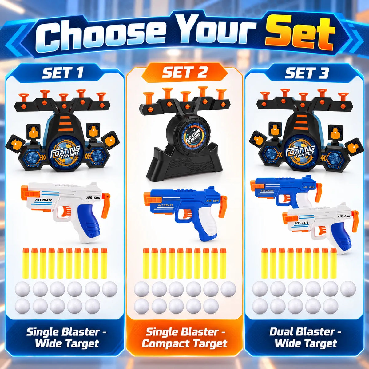 🎯Floating Target Shooting Toy Set | Fun Competitive Shooting Game, Perfect Gift For Boys & Girls