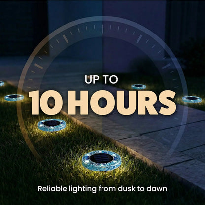 ✨4/8 Pack Solar Outdoor Mosaic Disk Lights, Waterproof Decorative Pathway LED Light