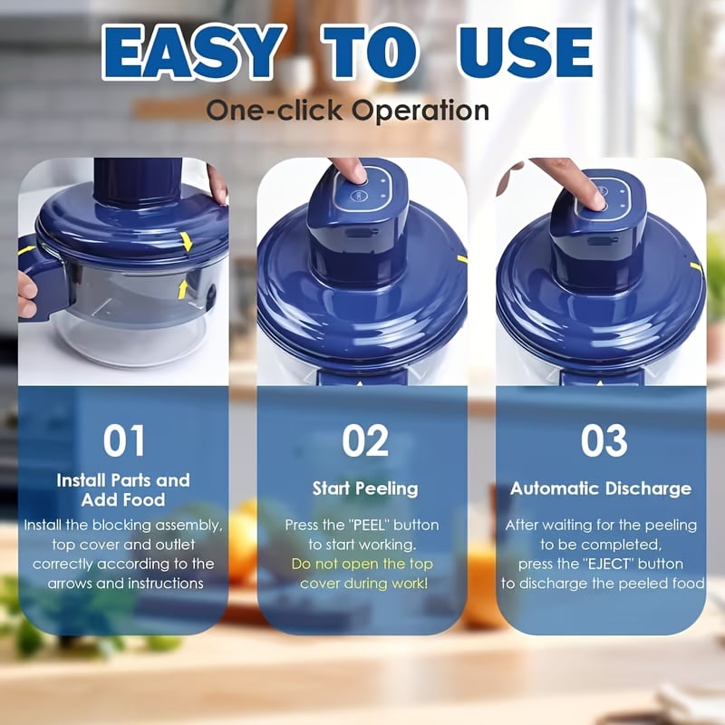 🔥Universal Automatic Peeler | The Smart Kitchen Gadget That Peels Fruits & More In Seconds