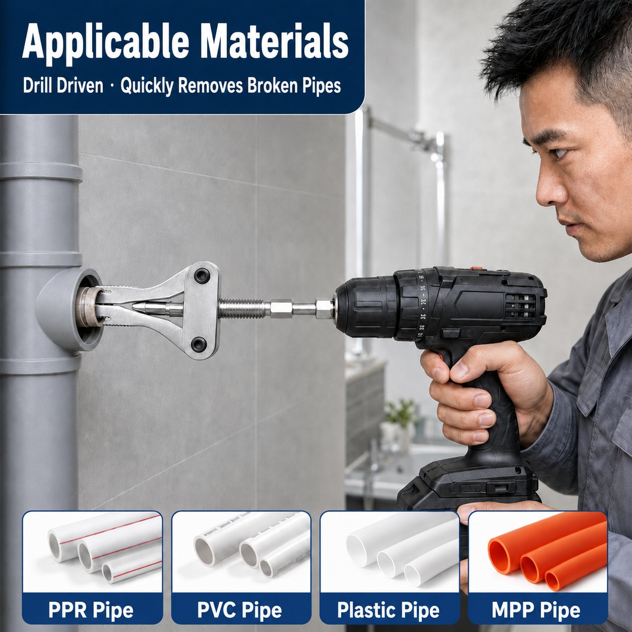 🛠️ Broken Pipe Thread Extractor | Fast Drill-Powered Broken Fitting Removal Tool
