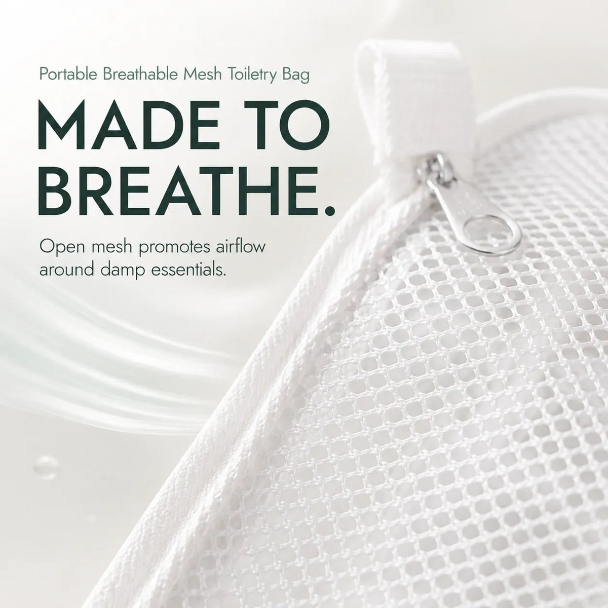 Portable Quick-Dry Mesh Toiletry Bags – Hanging Travel Organizers with Toothbrush Slots