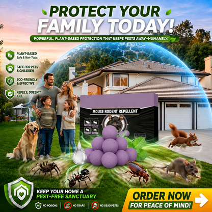 🔥 Limited Edition 49% OFF 🟣 Natural Peppermint Rodent Repellent Tablets – 12 Pack