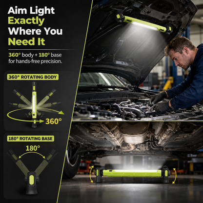 🔥🌟🔦Multifunctional magnetic rechargeable work light💡 Ideal for Mechanic, Car Repair & Garage Use