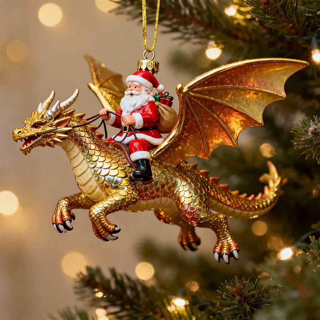 🎅Santa’s Dragon Riders Ornament Collection🎁