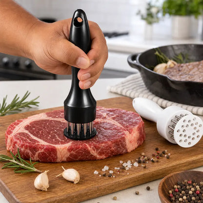 🥩✨ Stainless Steel Meat Tenderizer – 🔥Makes Meat More Tender and Juicy 🔪🍖