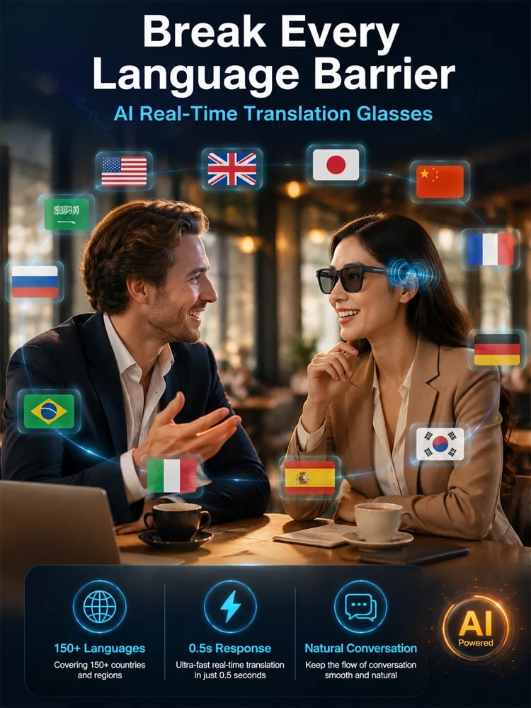 AI Smart Bluetooth Glasses