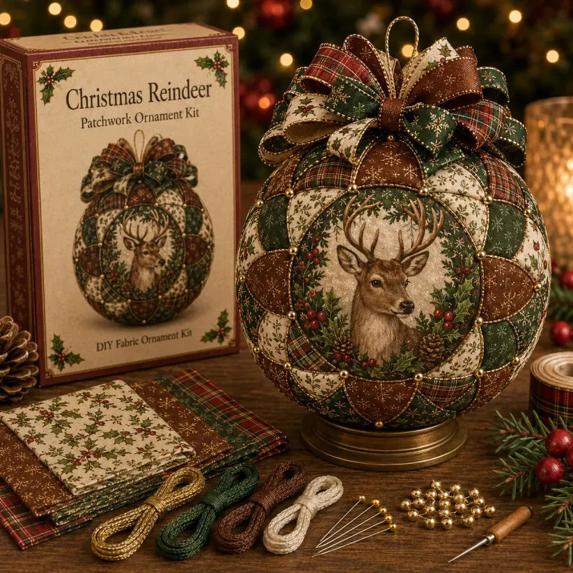 🎄Beginner-Friendly DIY Christmas Patchwork Ornament Kit Collection💕