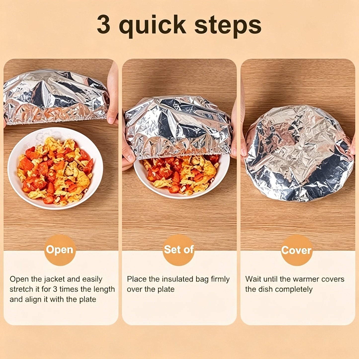 🍽️Reusable Aluminum Foil Thermal Food Cover — Heat-Retaining, Washable & Freshness-Preserving Kitchen Essential