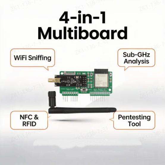 NRF24L01+ Expansion Module | 2.4GHz RF Sniffer & Mousejack Tester