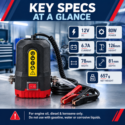 🔧 Portable 12V Electric Oil Transfer Pump Kit