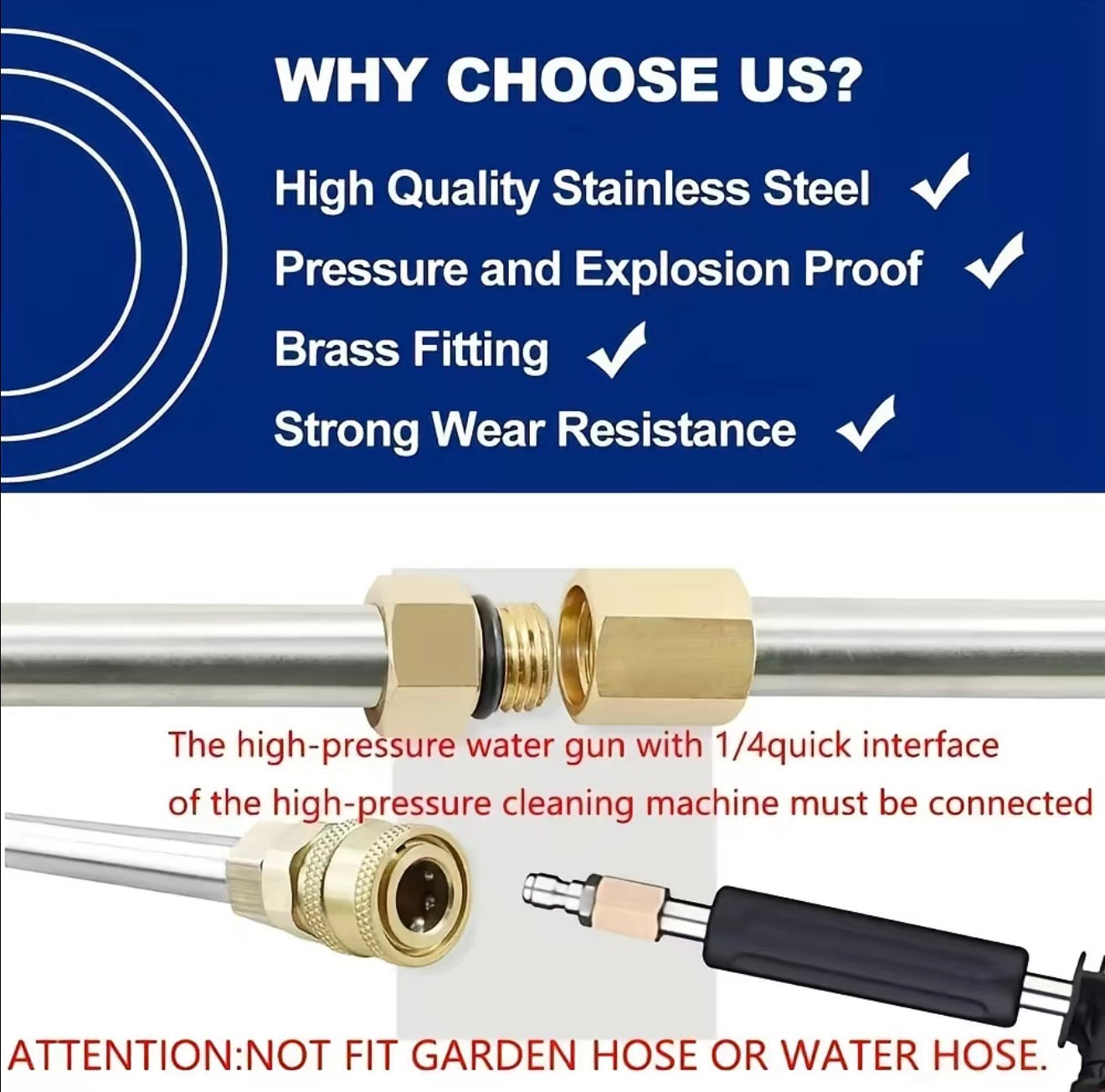 🔥 10-Piece Pressure Washer Rod Set 💦 –⚡Extend your reach and make tough outdoor cleaning faster, safer, and easier! 🏠✨