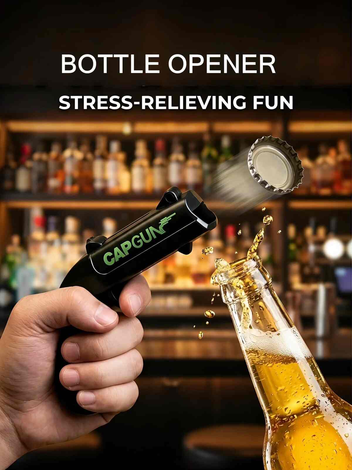 🍾🎉 Stainless Steel Spring Cap Opener – Effortless Bottle Opening Tool 💪🥤