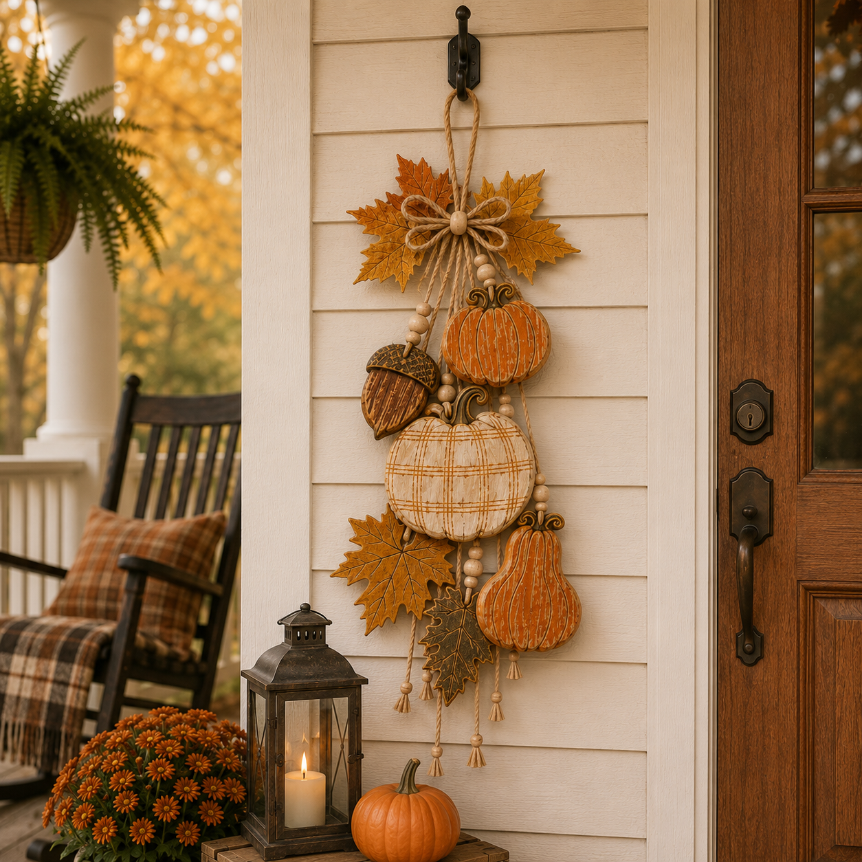Rustic Harvest Wooden Door Hanger