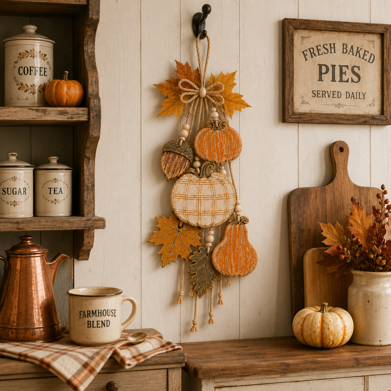 Rustic Harvest Wooden Door Hanger