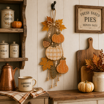 Rustic Harvest Wooden Door Hanger