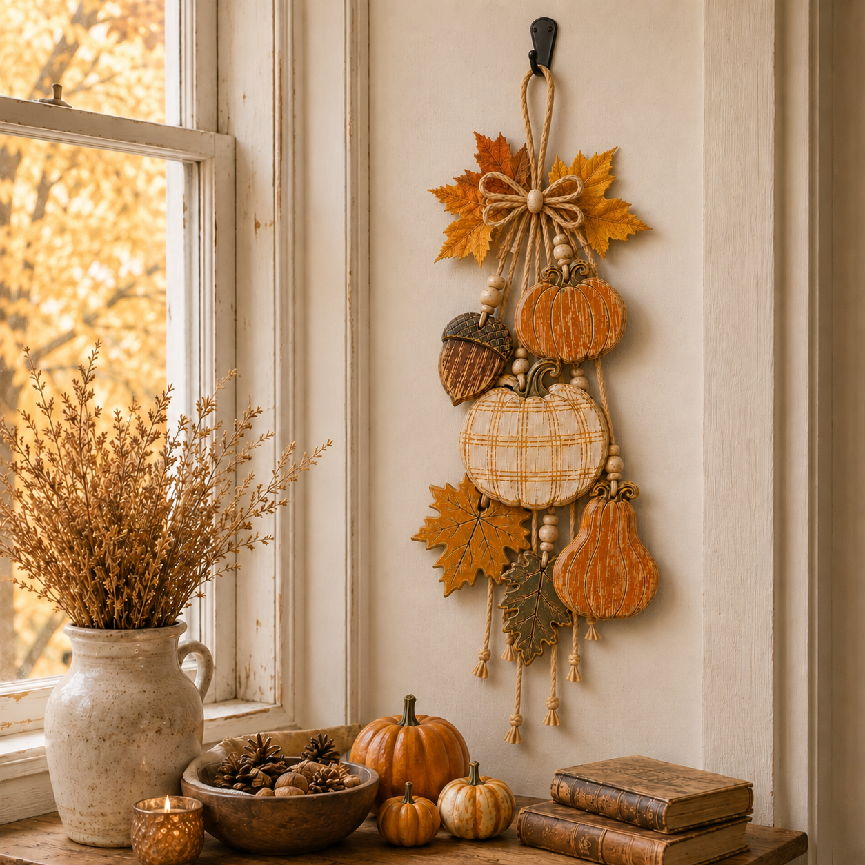 Rustic Harvest Wooden Door Hanger