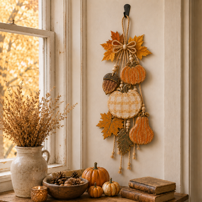 Rustic Harvest Wooden Door Hanger