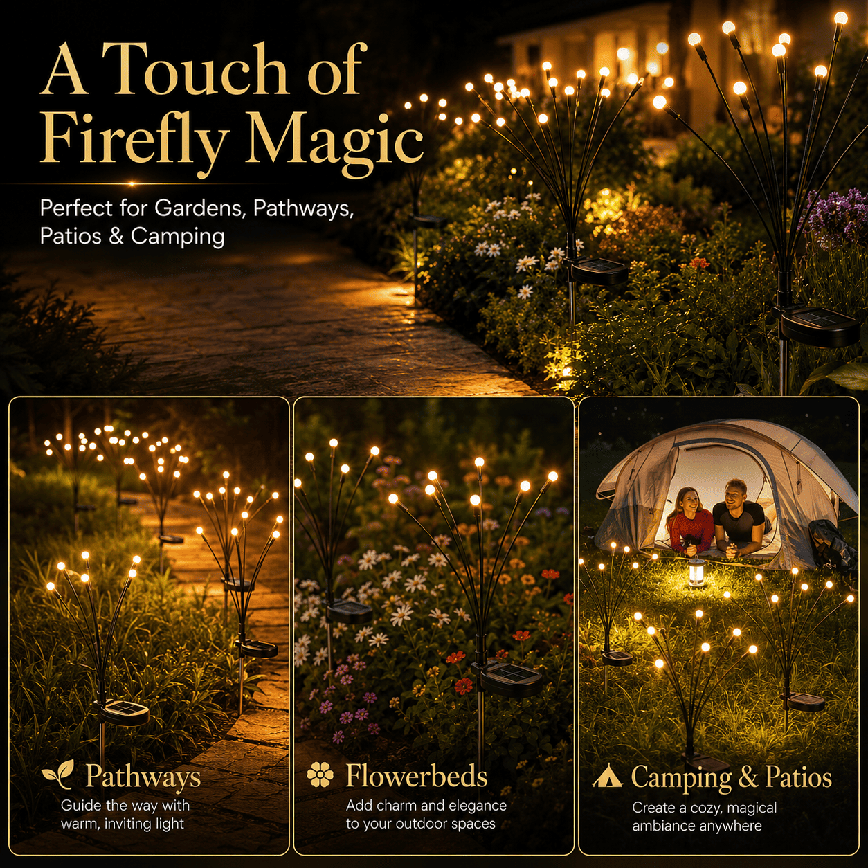 🔥Last Day 49% OFF- Solar Powered Firefly Garden Light🔥