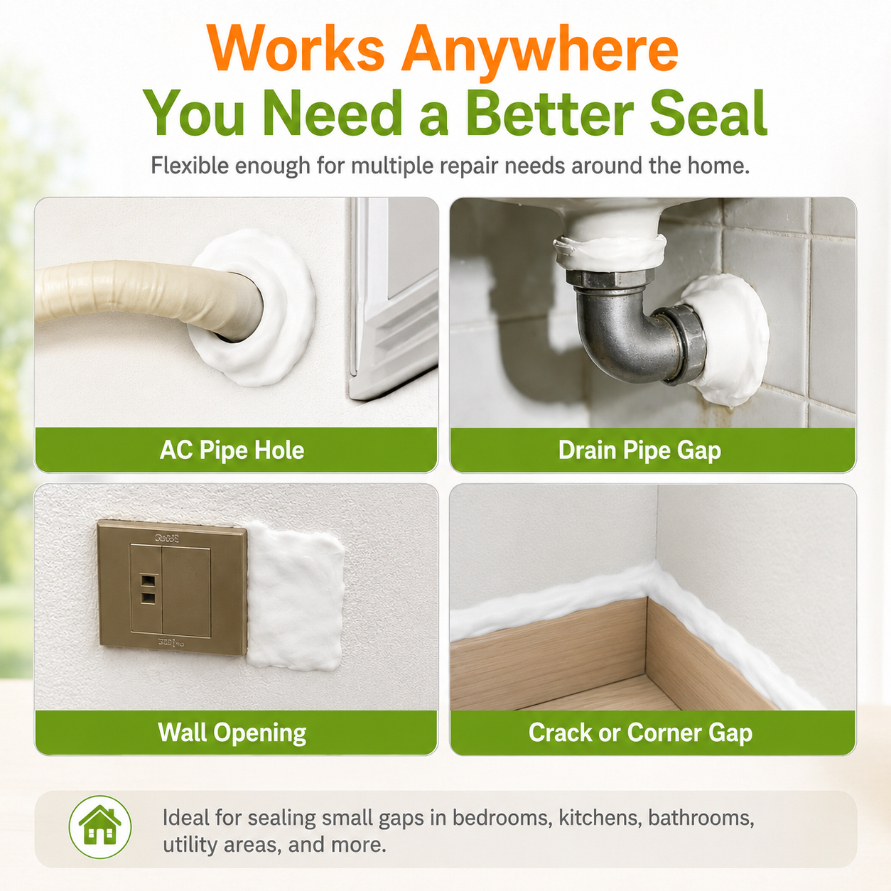 🏠 10-Pack Moldable Sealant Putty – Seal Gaps, Block Pests & Stop Drafts