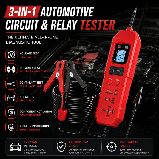 🔧3-in-1 Automotive Circuit Tester – Fast 12V/24V Electrical Diagnosis 🚗