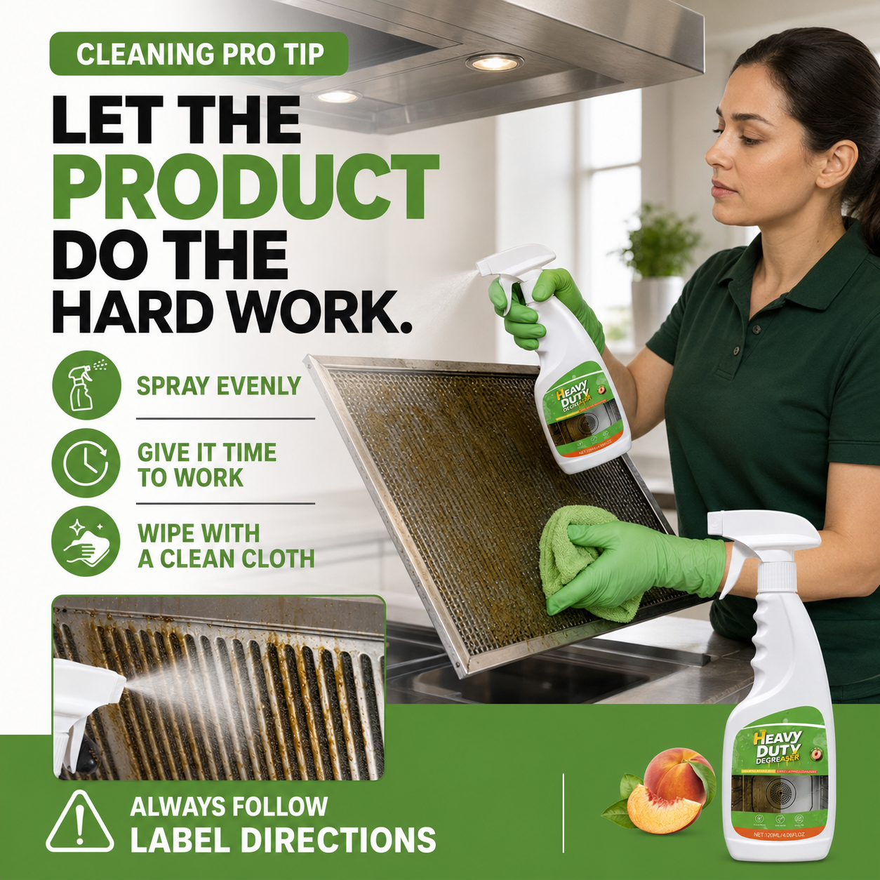 🔥  Heavy-Duty Kitchen Degreaser Spray – Cut Tough Grease Fast ✨