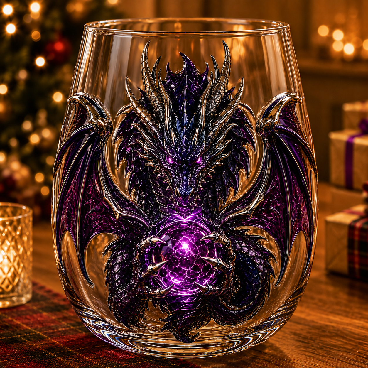 🐉 3D Mythic Dragon Glass Art Cup | Luxury Raised Fantasy Glassware for Whiskey✨