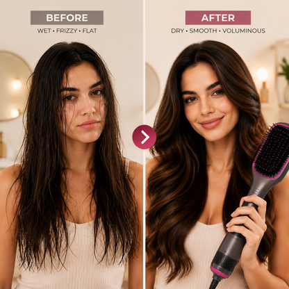 🔥 Limited Time Offer 49% OFF | One-Step Hot Air Brush Styler - Dry, Smooth & Volumize Hair Effortlessly