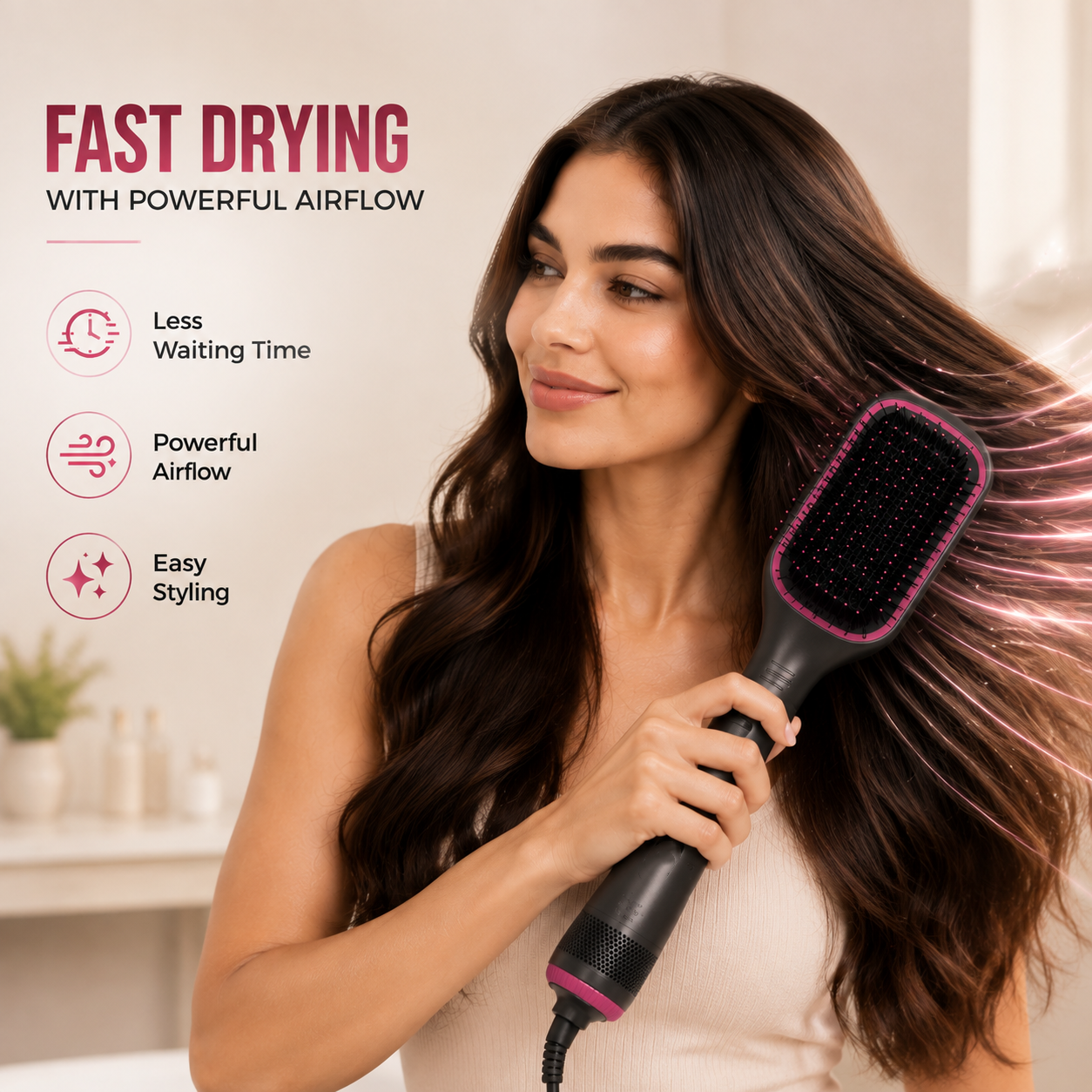 🔥 Limited Time Offer 49% OFF | One-Step Hot Air Brush Styler - Dry, Smooth & Volumize Hair Effortlessly