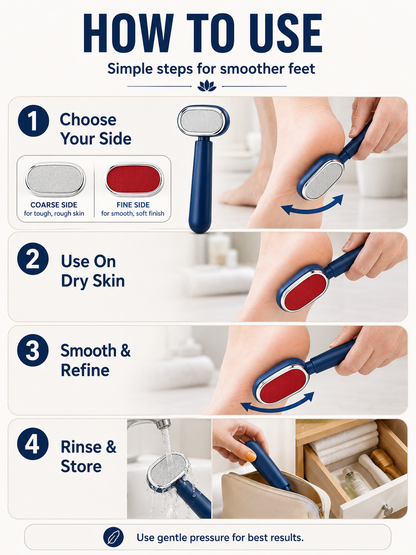 ✨ Professional Foot Callus Remover – Dual-Sided Stainless Steel Pedicure Tool for Smooth, Soft Feet