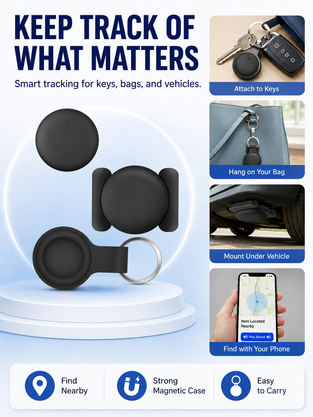 🚗 Smart Tracking Deal 📍 Mini GPS Tracker with Magnetic Weatherproof Case, No Monthly Fee & Find My Support