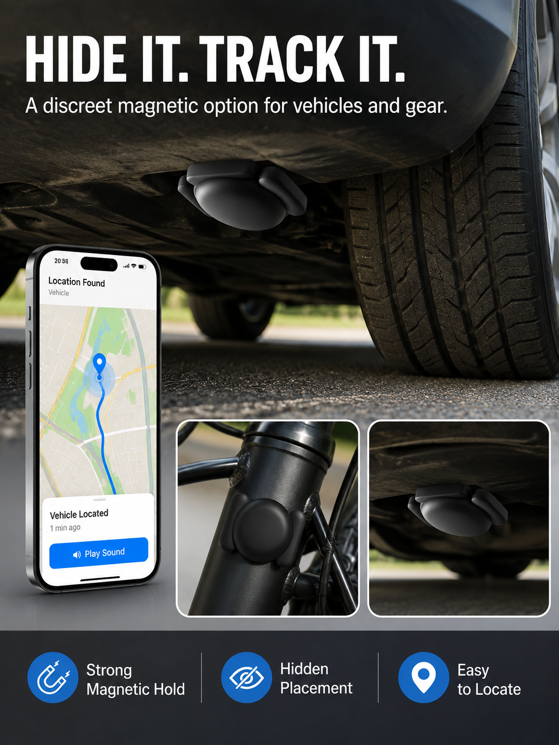 🚗 Smart Tracking Deal 📍 Mini GPS Tracker with Magnetic Weatherproof Case, No Monthly Fee & Find My Support
