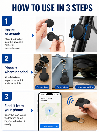 🚗 Smart Tracking Deal 📍 Mini GPS Tracker with Magnetic Weatherproof Case, No Monthly Fee & Find My Support