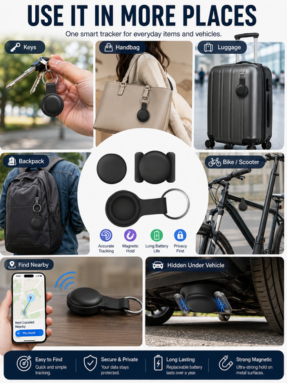 🚗 Smart Tracking Deal 📍 Mini GPS Tracker with Magnetic Weatherproof Case, No Monthly Fee & Find My Support