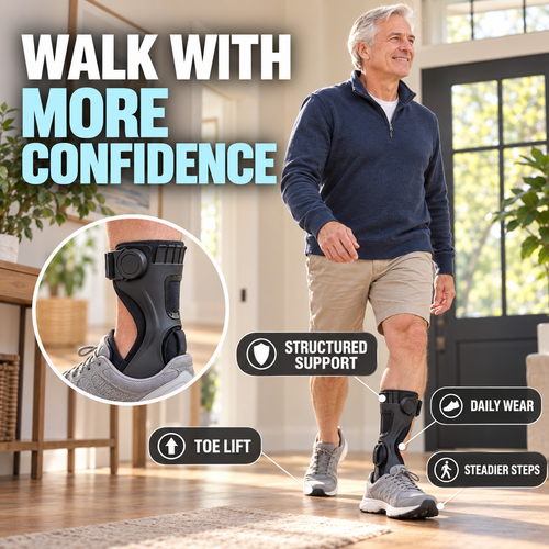 🦶 Toe Lift Foot Support Brace – Ankle Stabilizer for Drop Foot, Walking Assist & Daily Mobility ✨