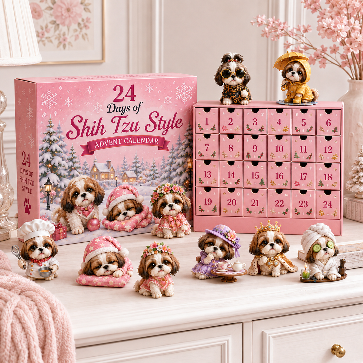 NEW ARRIVAL - 🎀24 Days of Shih Tzu Style Advent Calendar – 24 Unique Shih Tzu Collectibles 🐾