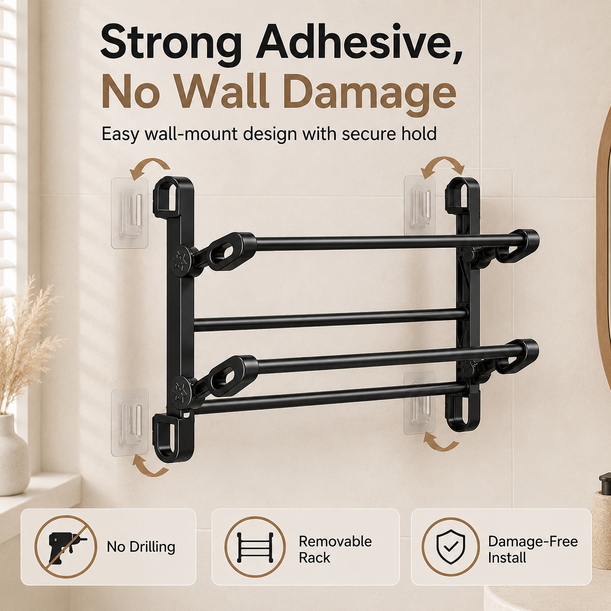 🔥Foldable Wall-Mounted Shoe Rack👞 – Space-Saving Storage for Small Spaces
