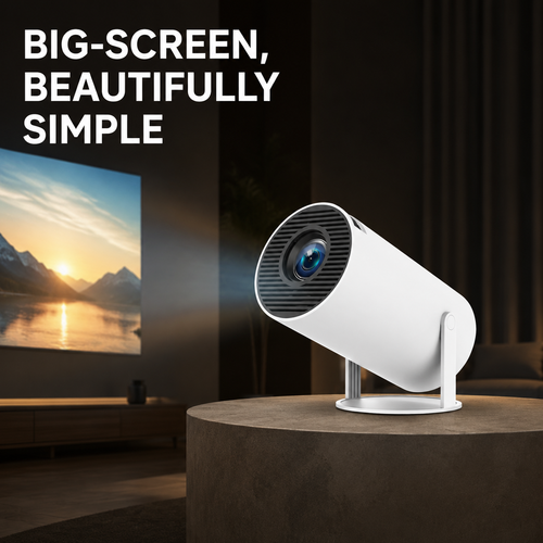 📽️ Smart Projector – Big Screen, Beautifully Simple